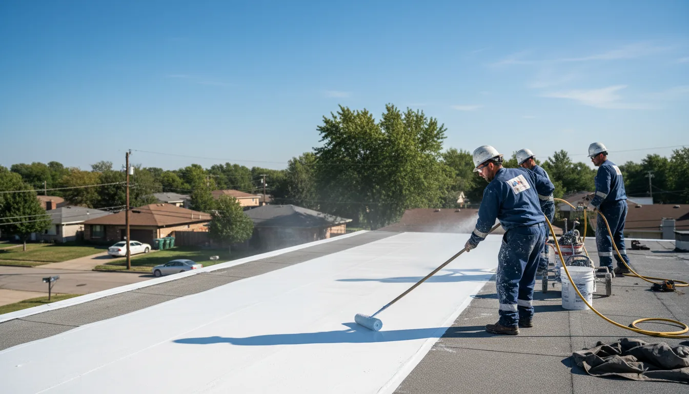 Commercial roof coating in Verona, IL near me